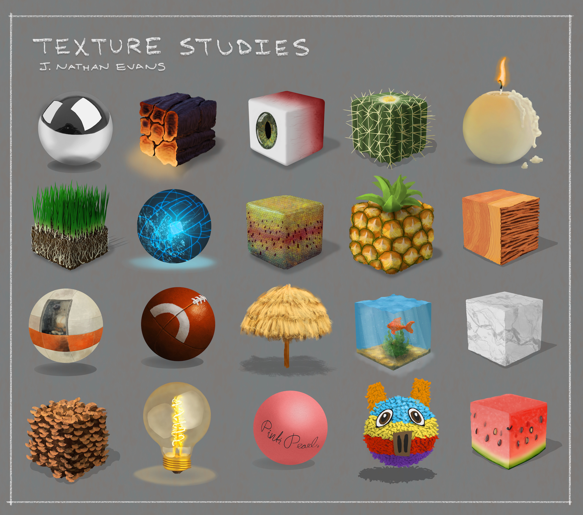 Texture Studies - Combined and Culled for Portfolio
