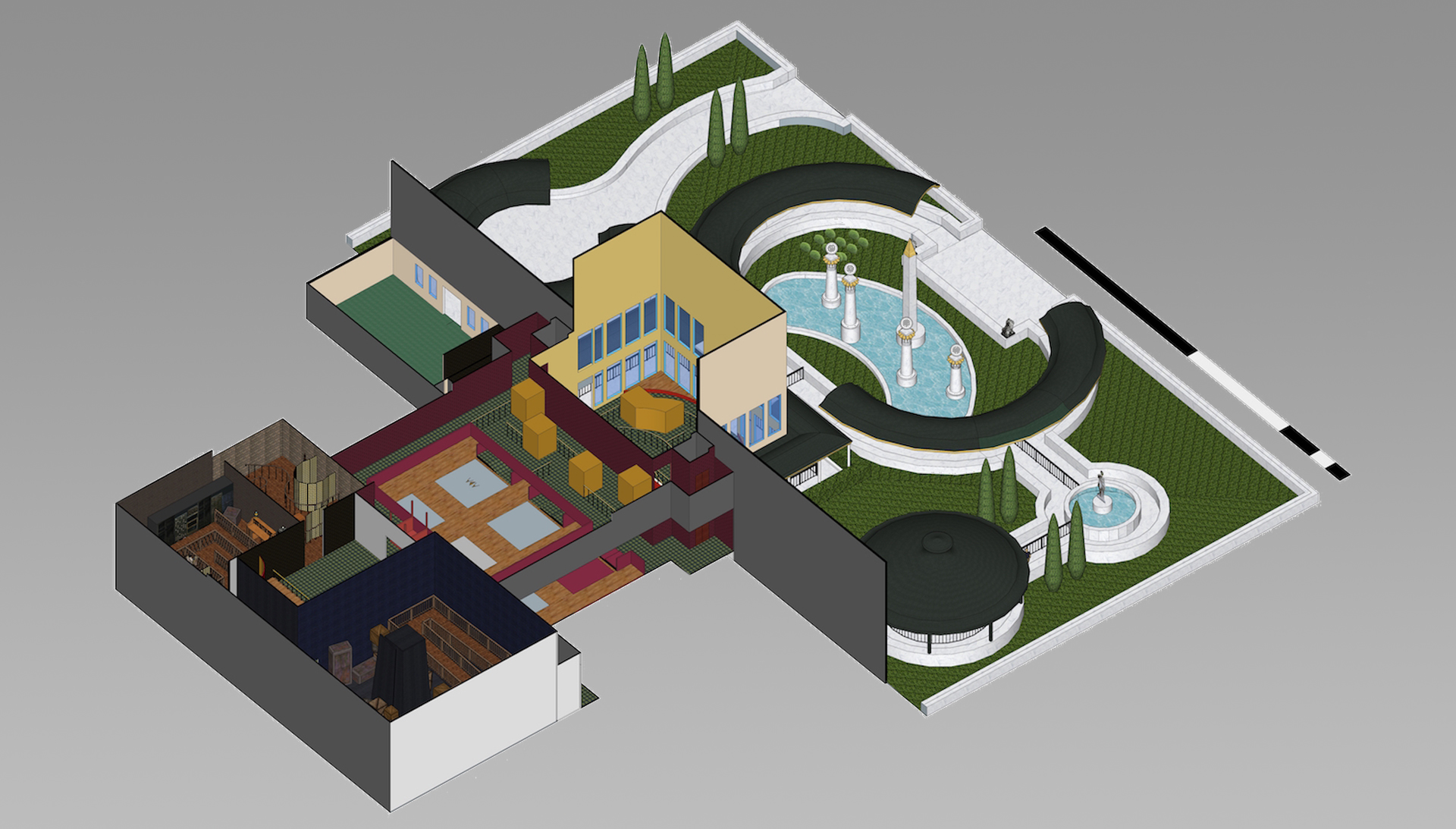 Aerial Reverse_Queue-Line-Design-SketchUp-Model-Nathan-Evans